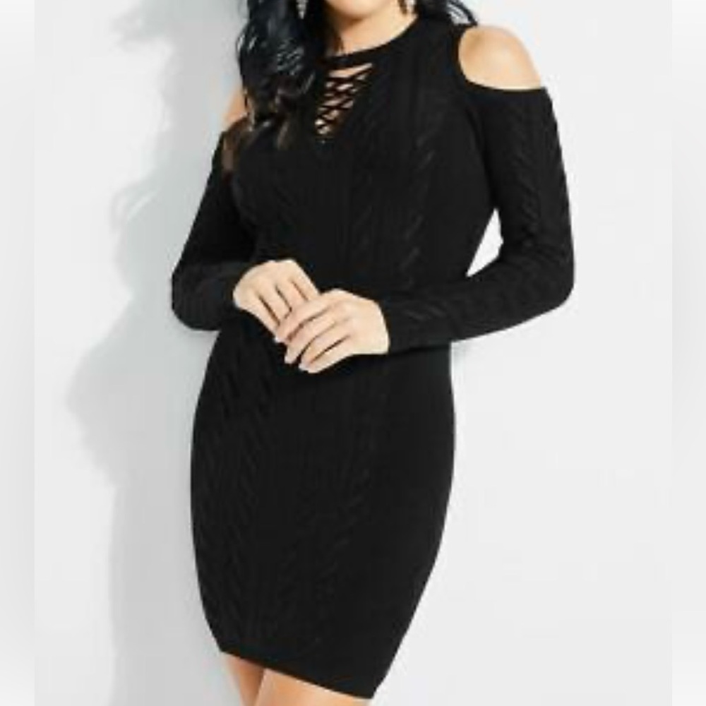 Guess Black Cowl Neck Sweater